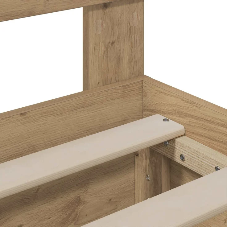 vidaXL Bed Frame with Storage and Headboard Artisan Oak 160 x 200 cm 3445810 – Bild 8