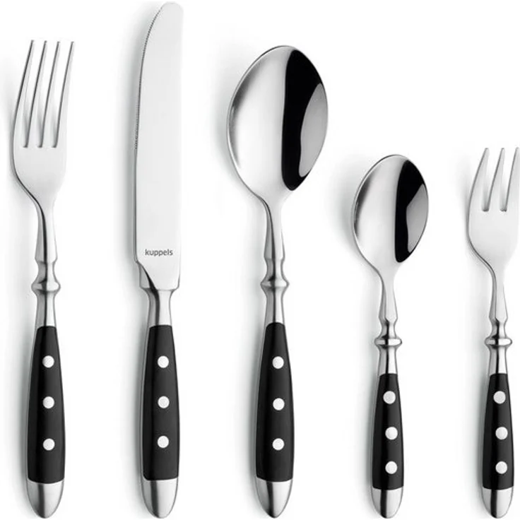 Kuppels COUNTRY Besteckset 30-teilig schwarz hochglanzpoliert – Bild 4