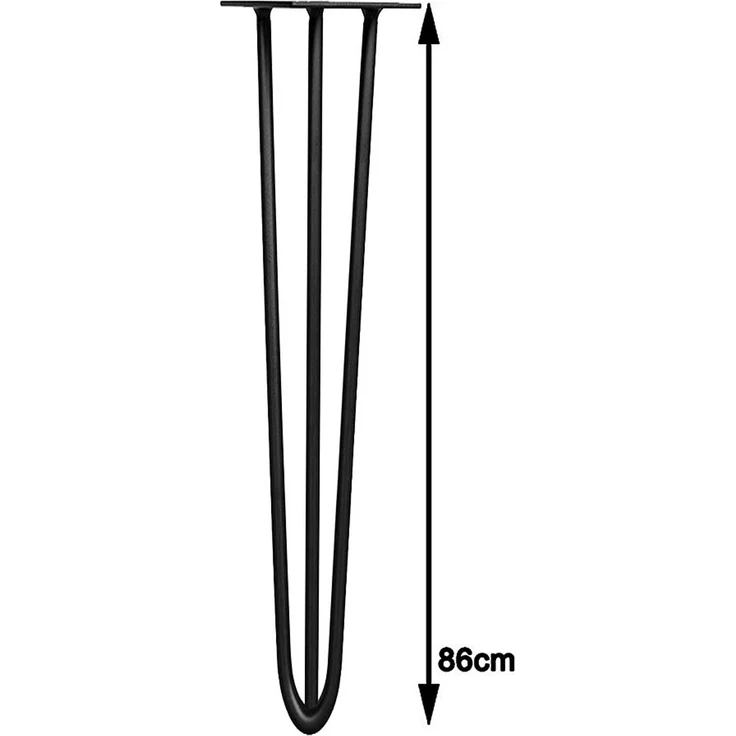 Tischbeine 4er-Set Hairpin 86 cm Haarnadelbeine Schwarz Möbelfüße Tischkufen – Bild 6