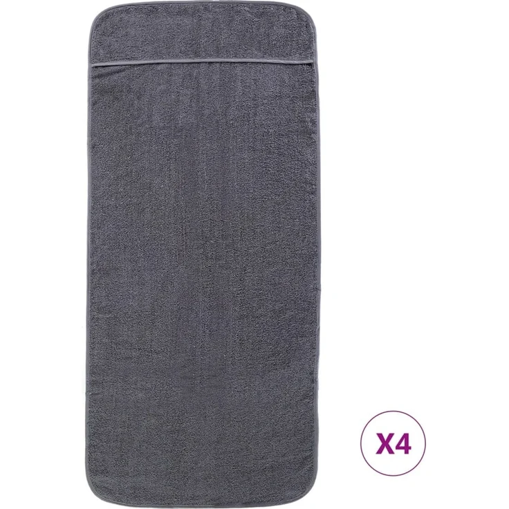 vidaXL Strandtücher 4 Stk. Anthrazit 60x135 cm Stoff 400 GSM 3157054 – Bild 3