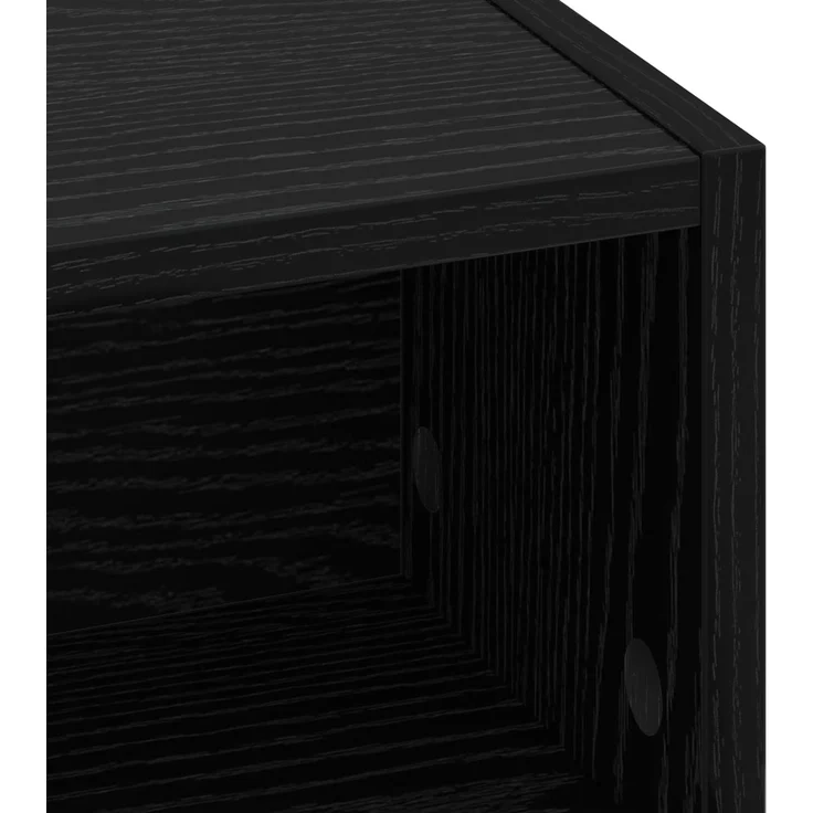vidaXL Schreibtisch mit Stauraum Schwarz Eichen-Optik 80 x 50 x 91 cm 8008020 – Bild 6