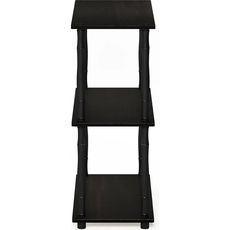Furinno kompaktes Mehrzweck-Regal mit 3 Ebenen, holz, Espresso/Schwarz, 29. 46x59. 94x75. 18 cm – Bild 6