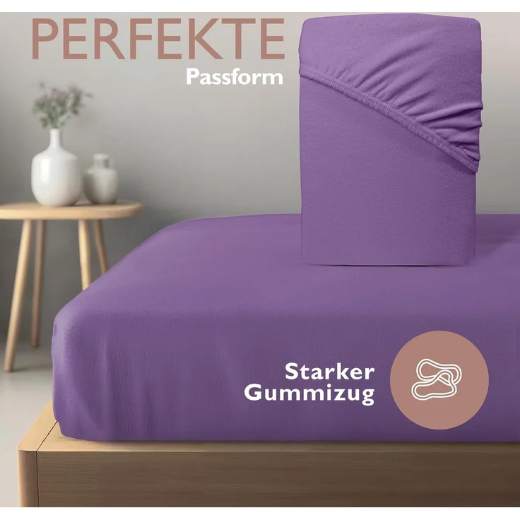 leevitex® Spannbettlaken für kalte Nächte – angenehm weich, passgenau, farbstark & pflegeleicht, Thermo-Fleece, Gummizug: Rundum, (1 Stück), OEKO-TEX zertifiziert, hautfreundlich, 40 cm Steghöhe, elastisch – Bild 5