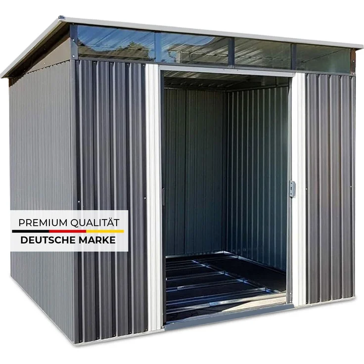 osoltus Metall Gerätehaus Pultdach Geräteschuppen 238cm x 238cm 5,6m² – Bild 4