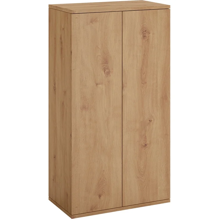 Bellamio 'Ais' Mehrzweckschrank, Eichenoptik, 110x33x60 cm, kleiner Aktenschrank mit 3 Fächern, Hängeschrank mit Push-to-open – Bild 9