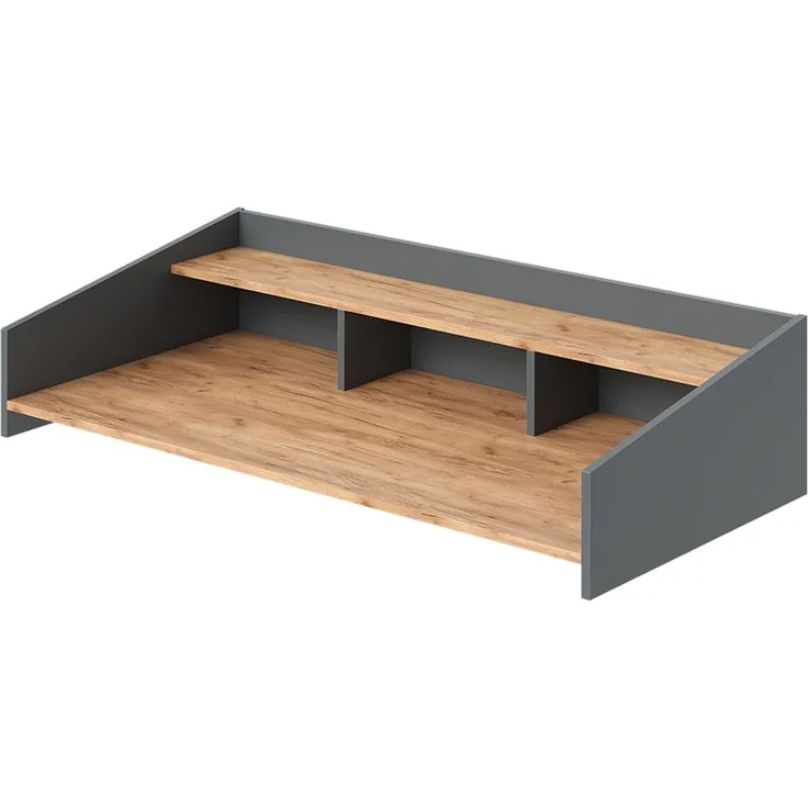 Aufsatzregal Viktor Goldkraft Eiche/Anthrazit 127.2x30 cm Vicco