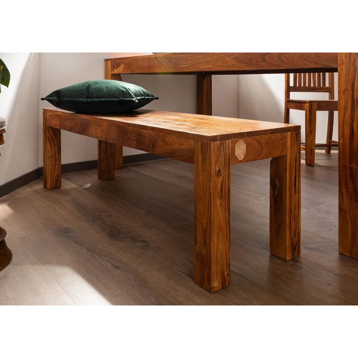 Bank Akazie 140x40x45 honig lackiert OXFORD #0014 – Bild 3