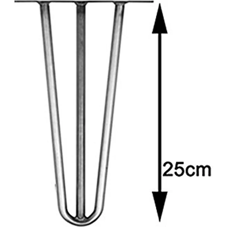Tischbeine 4er-Set Hairpin 25 cm Haarnadelbeine Stahl Möbelfüße Tischkufen – Bild 6