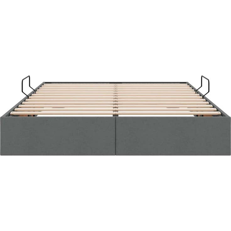 vidaXL Ottoman Bettgestell mit Speicher Dunkelgrau 140 x 190 cm Stoff 3442821 – Bild 7