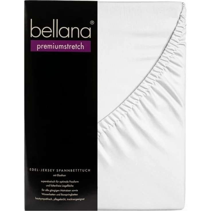 bellana Spannbettlaken Bellana premiumstretch, Jersey, Gummizug: rundum, (1 Stück), 165g/m², 95% gekämmte Mako Baumwolle, 5% Elasthan – Bild 3