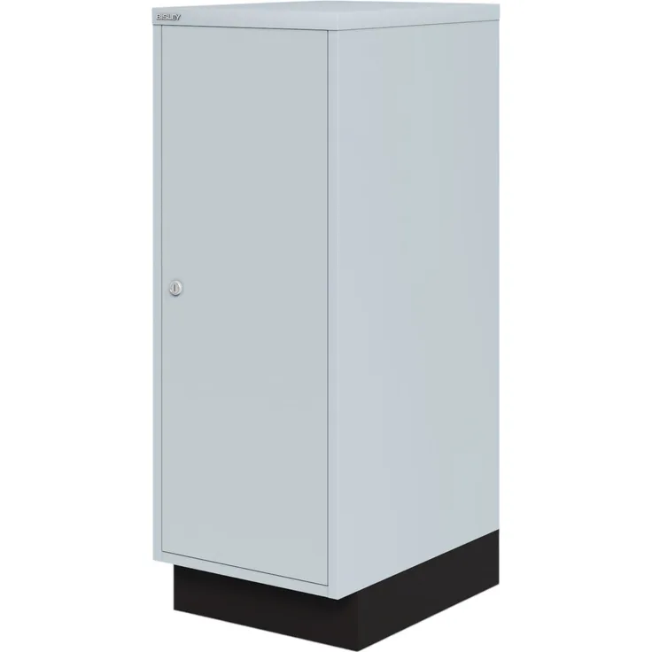 BISLEY Multi Ablageschrank 39er mit Flügeltürenabteil abschließbar in lichtgrau, rechtsseitig öffnend - Schrank Metall Büroschrank Werkzeugschrank Stahlschrank Metallschrank, LS39R-645