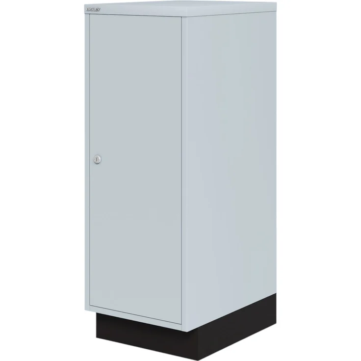 BISLEY Multi Ablageschrank 39er mit Flügeltürenabteil abschließbar in lichtgrau, rechtsseitig öffnend - Schrank Metall Büroschrank Werkzeugschrank Stahlschrank Metallschrank, LS39R-645