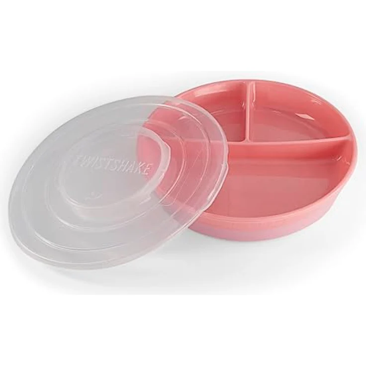Twistshake Baby Teller | Babyteller mit luftdichtem Deckel | BPA-freier Baby-Entwöhnungsteller | 3 Teile Essenstrainingsteller | 6 Monate+ Baby-Futterteller | Neugeborenen-Essentials | Rosa – Bild 8