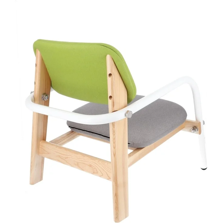 Sessel Billy Stoff, Retro Chic skandinavisch, gepolstert, weiss grau grün, Metallgestell – Bild 1