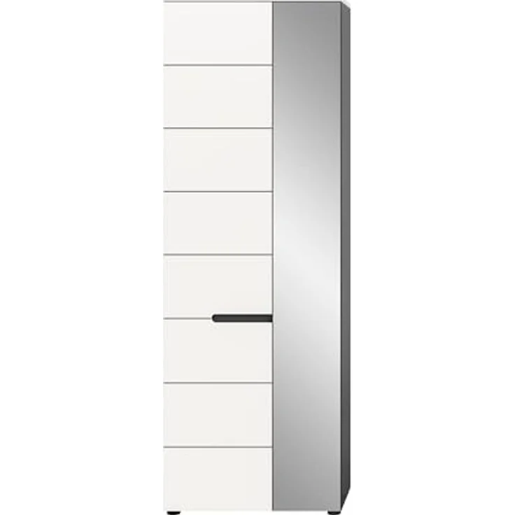 Garderobenschrank >Canu< in Basalt Grau / Weiß - 65x190x37cm (BxHxT) – Bild 4