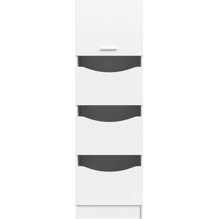 Wäscheschrank (B/H/T: 50x195x62 cm) in weiß Nachbildung – Bild 2