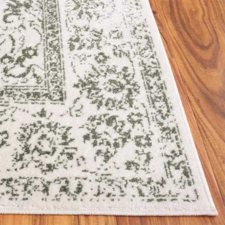 Safavieh Akzent-Teppich 91x152 cm - Adirondack Collection - Transitional Design, Elfenbein & Dunkelgrün, Pflegeleichte Synthetikmischung, Ideal für Wohnzimmer, Schlafzimmer, Büro – Bild 2