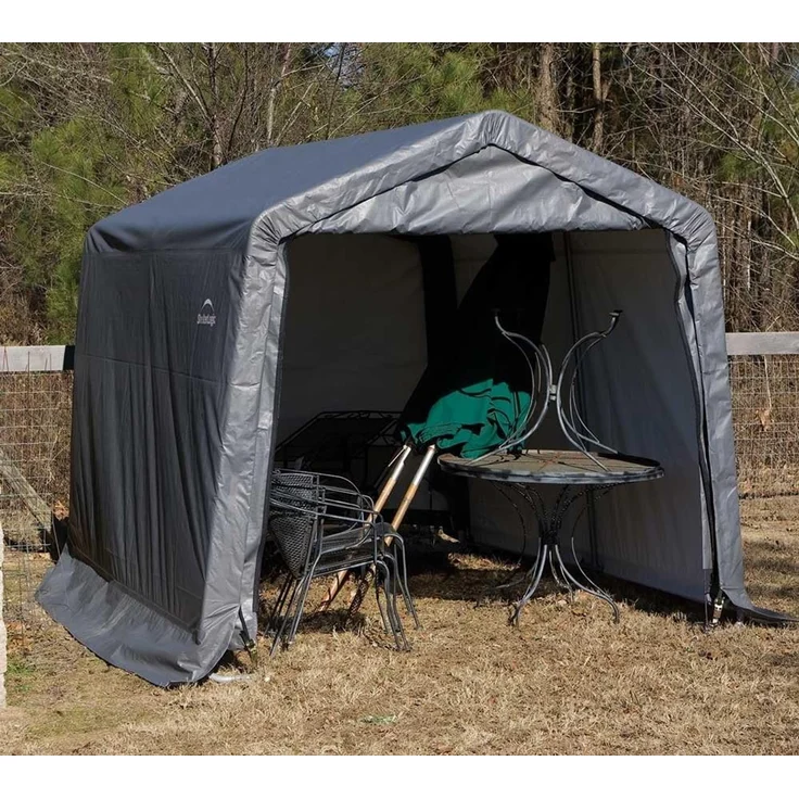 ShelterLogic Folien Zeltgarage Gerätehaus | Grau | – Bild 7
