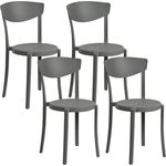 Gartenstuhl 4er Set VIESTE Dunkelgrau