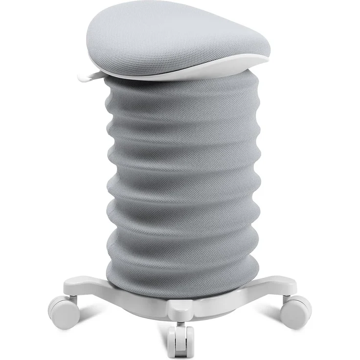 TOPSTAR Sitness 4D mit Rollen - AGR-Zertifiziert Dynamischer Sitzhocker Papyrus - grau Stoff HI8, ergonomischer Bürohocker - höhenverstellbar - stärkt den Rücken - entlastet die Bandscheiben – Bild 1