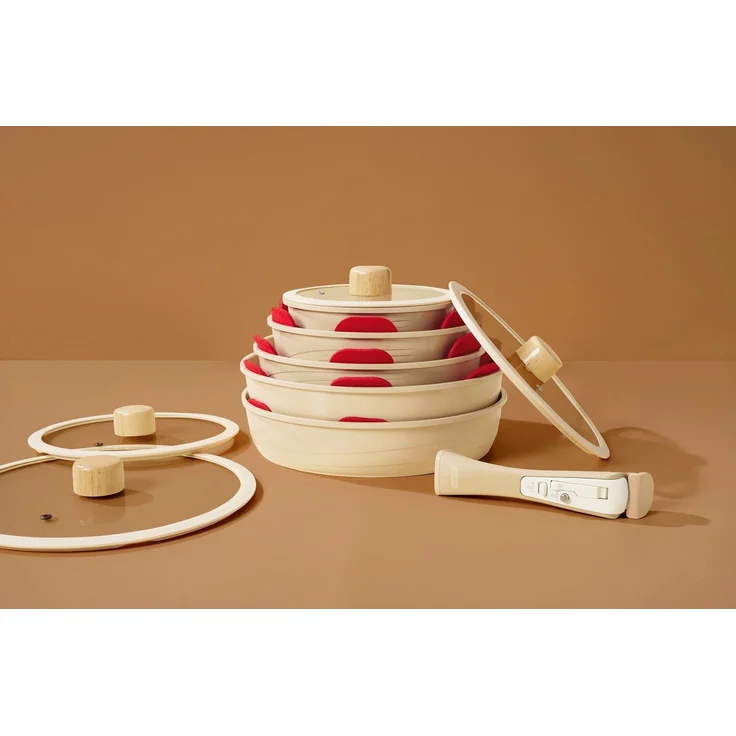Hermia Concept 'Hona Xl - Cream' Topfset (14-teilig), Creme, Ø 28 cm – Bild 7