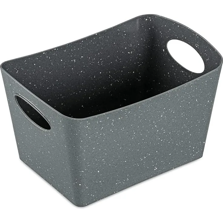 Koziol Aufbewahrungsbox Boxxx S, Kiste, Bottich, Organic Recycled, Recycled Ash Grey, 1 L, 1405120