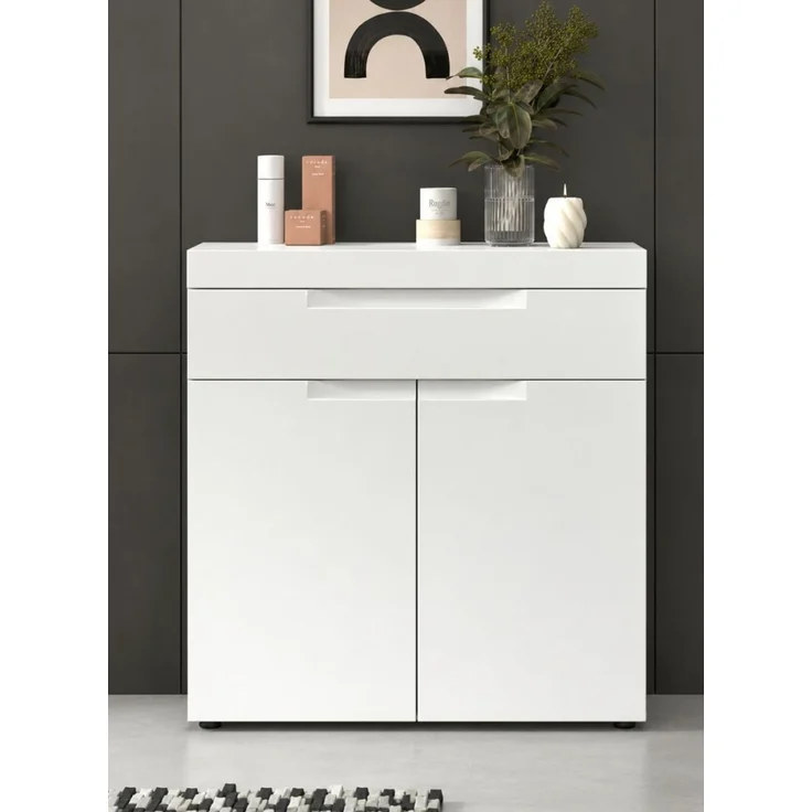 Badezimmer Kommode Gusto in weiß matt 75x82 cm – Bild 5