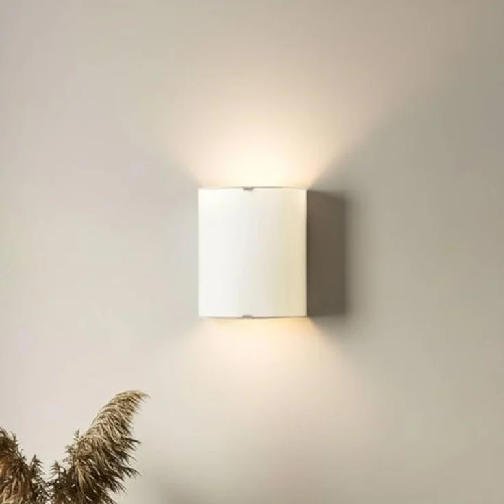 Lindby Wandleuchte Phil, Glas Weiß IP20, 1 x 60 W – Bild 2