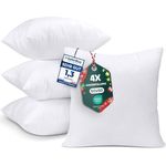 Utopia Bedding 4er Set Kissenfüllung 50x50 cm, Innenkissen Füllkissen Kopfkissen Sofakissen (Weiß)