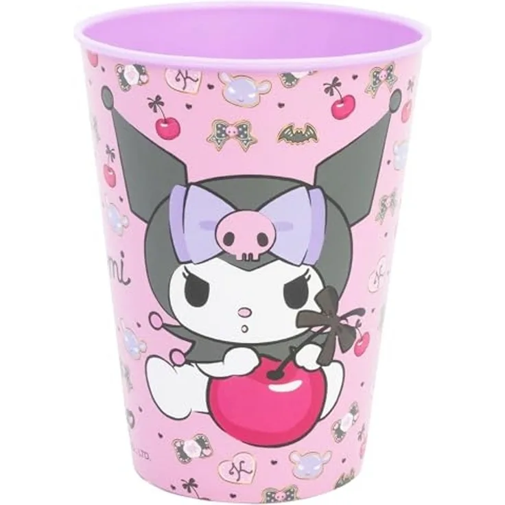 Storline Kinderbecher Hello Kitty Kuromi 260 ml Trinkbecher für Kita & Frühstück, Plastik