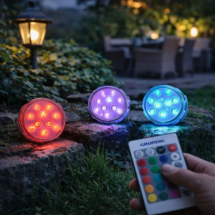 EDCO LED Leuchten 3er Set GRUNDIG - Diele & Wohnzimmer & Kinderzimmer & Badezimmer & Küche & Schlafzimmer in Weiss – Bild 7