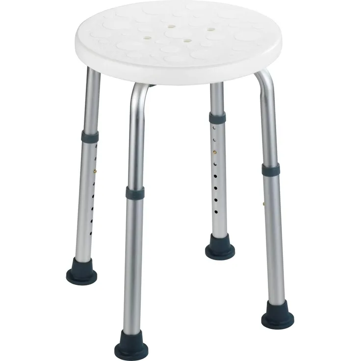 WENKO SECURA Badhocker, höhenverstellbar, 120 kg Tragkraft, für Dusche und Wanne