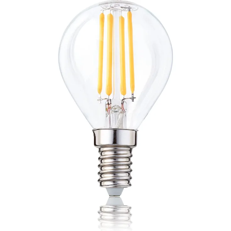 hellum E14 LED Glühbirne, G45 LED Lampe 4,5W als Ersatz Leuchtmittel für 40-Watt Glühbirne, E14 warmweiß mit 2700 Kelvin, 470 Lumen Klar, 1 Stück 208115