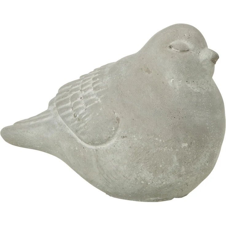 J-LINE / Vogel Figuren Zement Grau Small / L12,50xB7,50xH8,50cm
