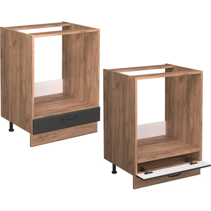 Herdumbauschrank Fame-Line Dunkelgrau 60 cm ohne Arbeitsplatte Vicco – Bild 5