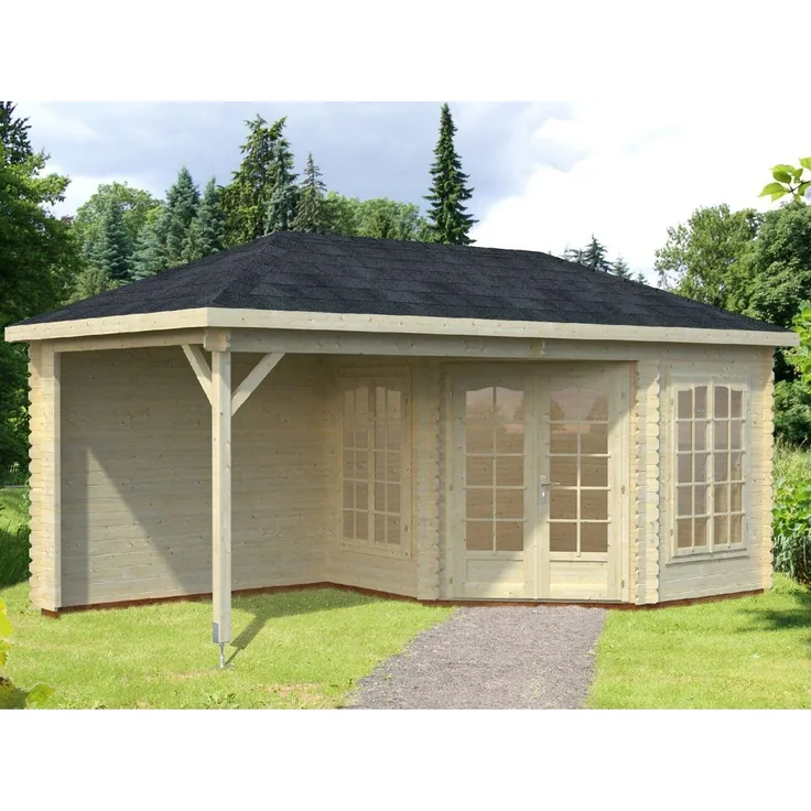 Palmako Holz-Pavillon Melanie 557x280 cm inklusiveFußboden Holzpavillon