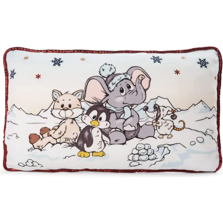 Nici 47293 Kissen Elefant, Pinguin, Schneefuchs rechteckig
