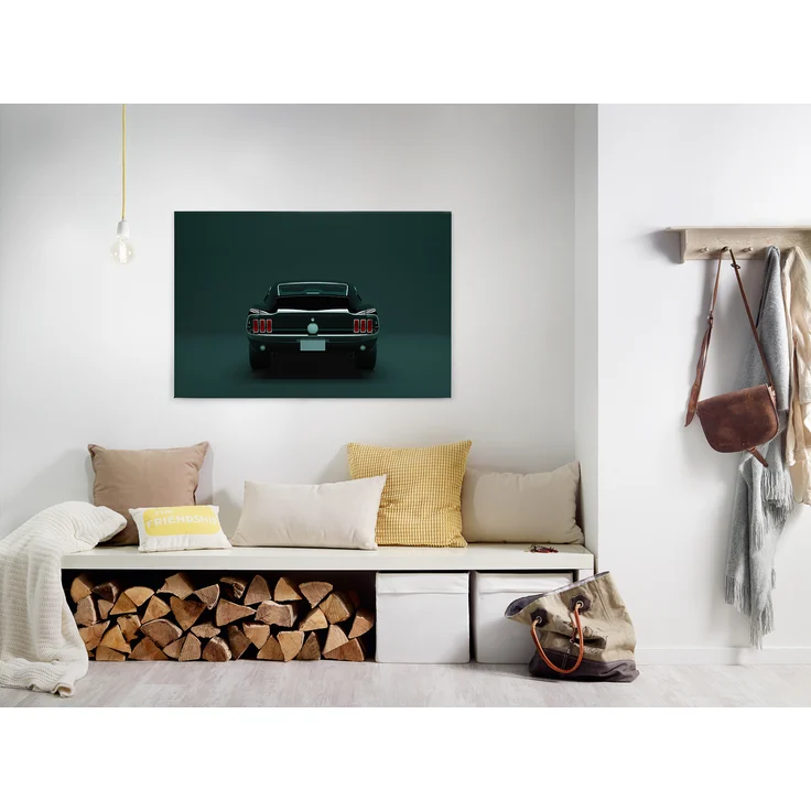 Leinwandbild Auto Ford Mustang Grün Schwarz 90x60 DD120413 Wandbild Leinwand – Bild 7