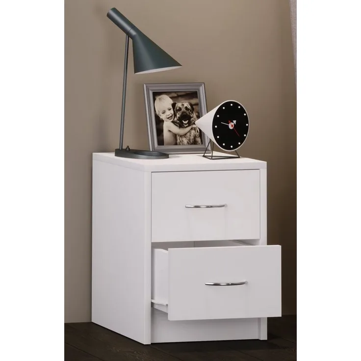 VCM Nachttisch Boxal 914022 Weiß H. 40 x B. 35 x T. 35 cm