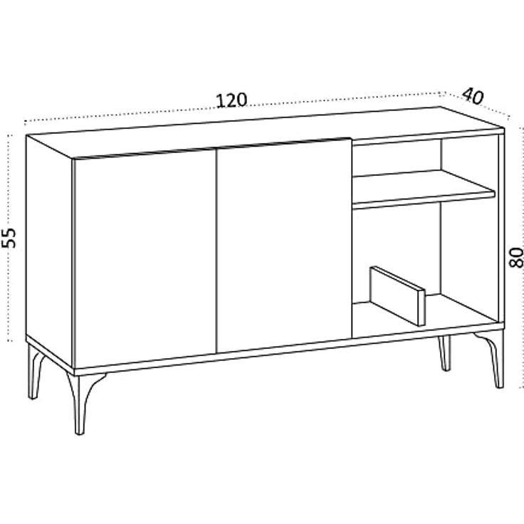 WELL HOME MOBILIARIO & DECORACIÓN Eingangs-oder Wohnzimmermöbel, Klein, Marron – Bild 4