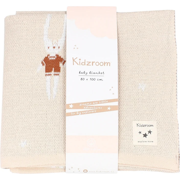 Kidzroom Babydecke 100x80 cm – Kuscheldecke aus Baumwolle mit Sweet Snuggles – Bild 4