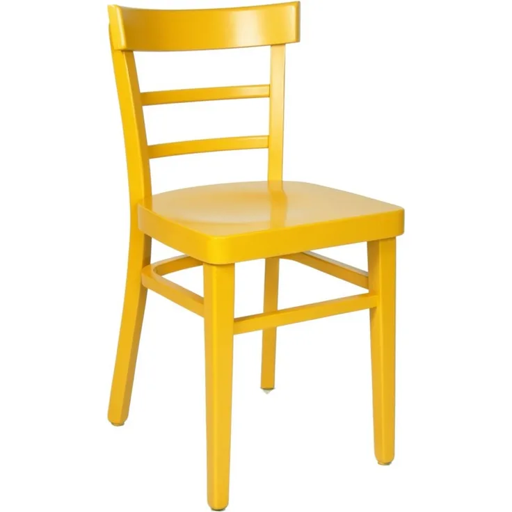 einrichtungsdesign24 Küchenstuhl Küchenstuhl Laura farbiger Holzstuhl Esstisch Esszimmer Retro Vintage, Gestell Massivholz