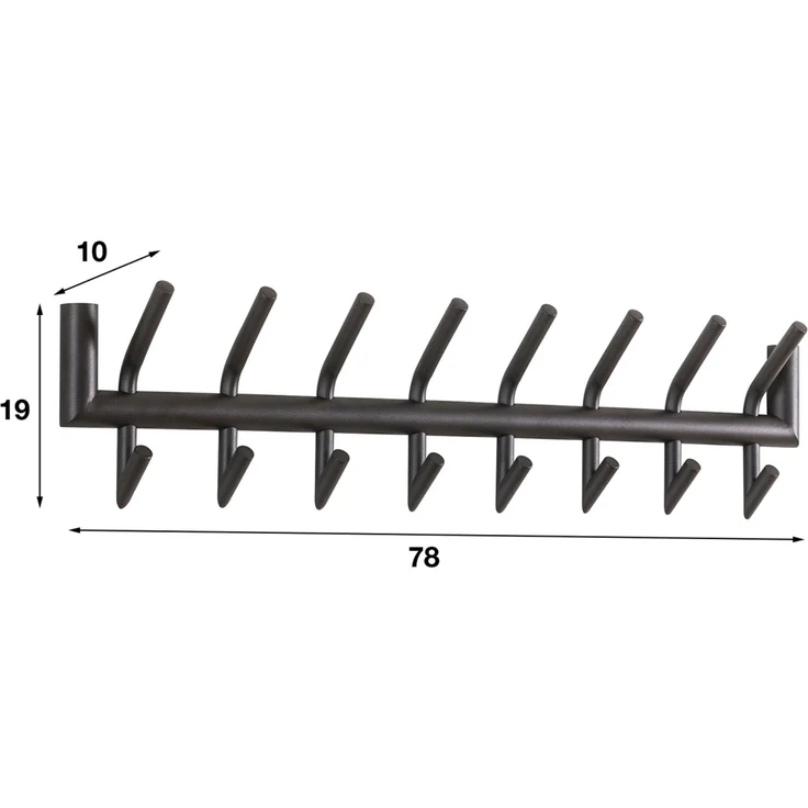 Garderobe Rundgravo aus Metall, Industrial Design, dunkelgrau, 8 Haken, robust und nachhaltig – Bild 5