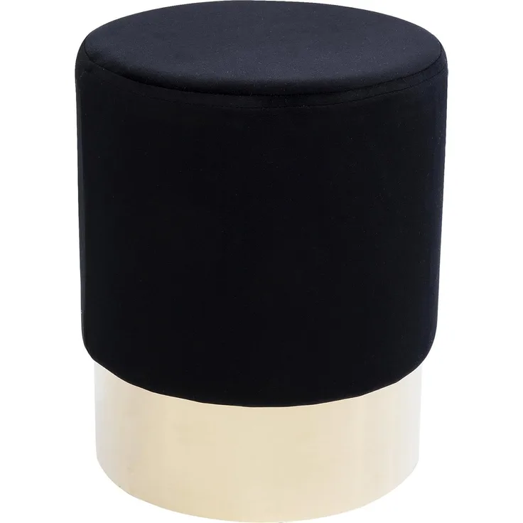 KARE Design Hocker Cherry Schwarz Brass Ø35cm 83142