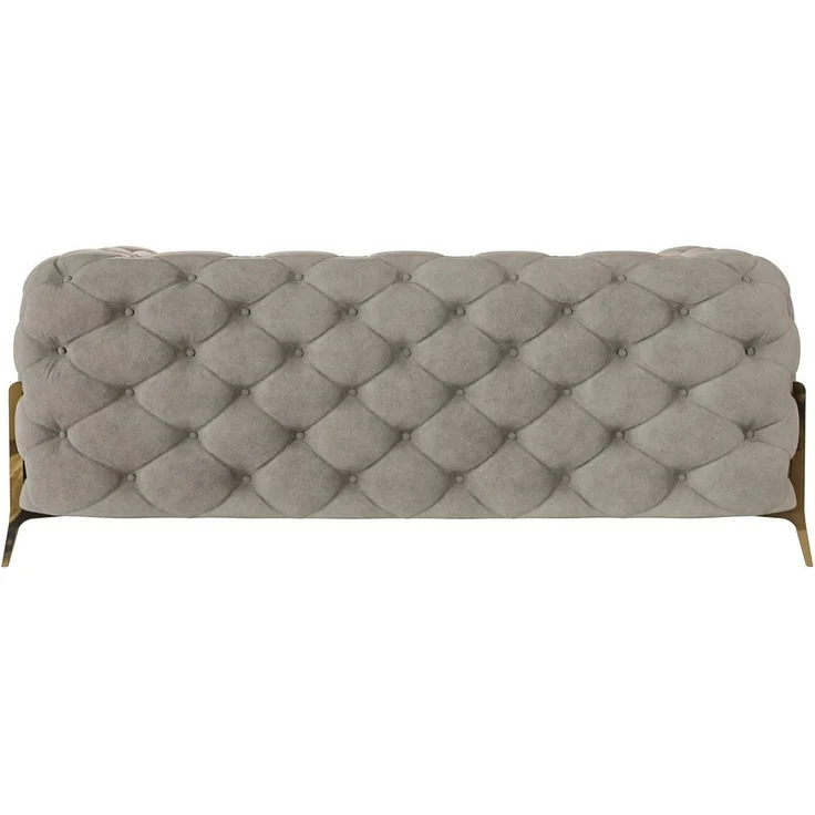S-Style Möbel Chesterfield-Sofa Ashley Chesterfield Sofa mit Goldene Metall Füßen, mit Wellenfederung – Bild 3
