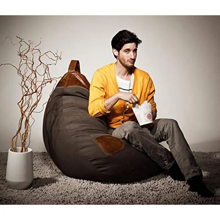 Sitting Point Beanbag Jamie, 260 l Outdoor-Sitzsack aus Polyester mit formstabiler Polystyrol-Füllung, Sand – Bild 2