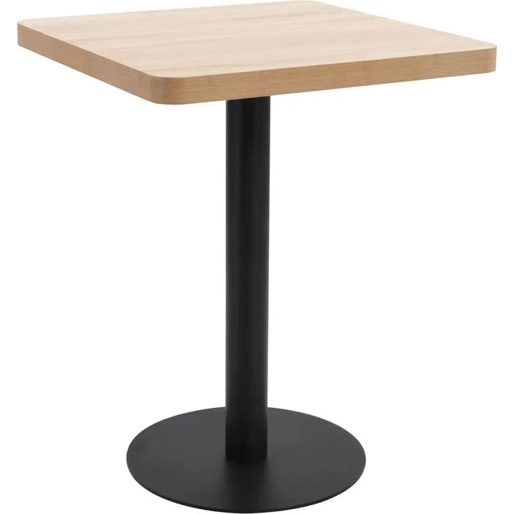 vidaXL Bistrotisch Hellbraun 60x60 cm MDF 286430