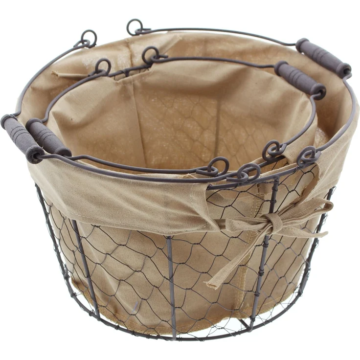 2er Set Füllkorb Flechtkorb Dekokorb Tischdeko Landhaus Korb – Bild 4