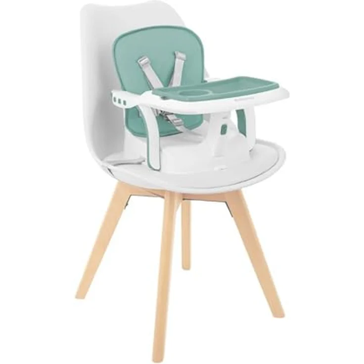 Kikkaboo Kinderstuhl, Boostersitz Chewy, Doppeltablett, Sicherheitsgurt, faltbar grün – Bild 7