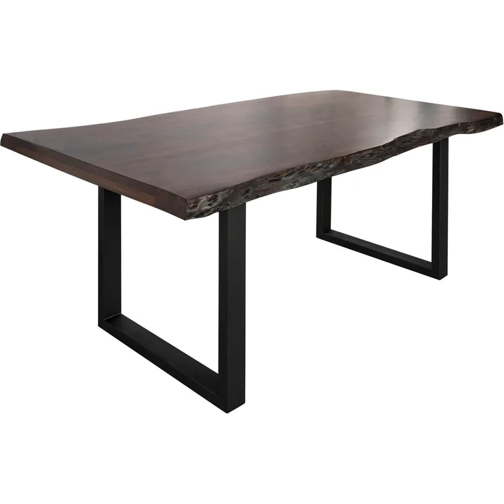 Baumtisch Akazie 220x100x77 braun lackiert / U-Beine anthrazit matt FREEFORM 5 – Bild 6